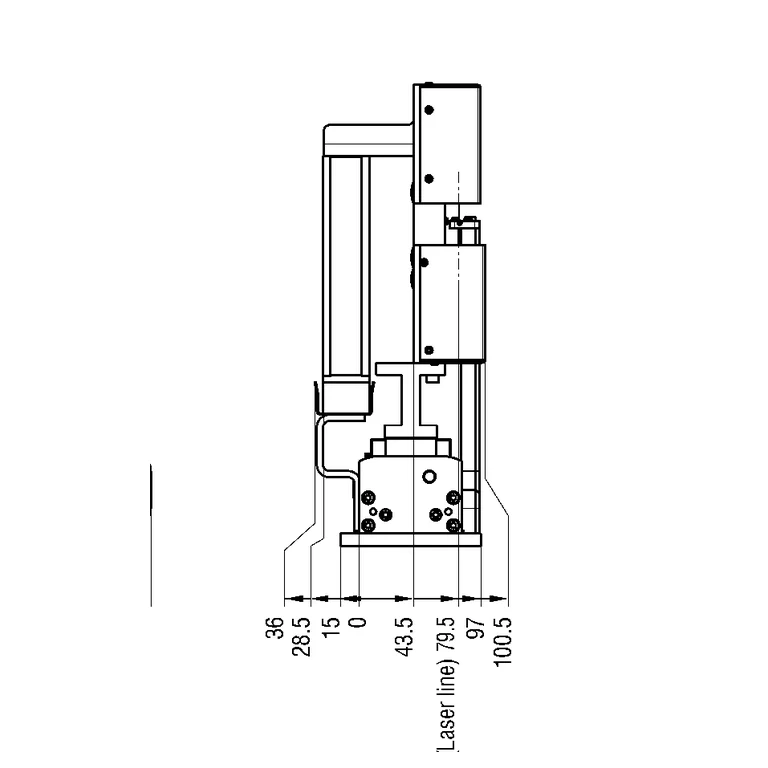 Manufacturer datasheet drawing — technical view 2