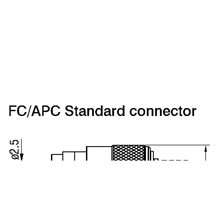 Manufacturer drawing and dimensions for the E2000/APC connector