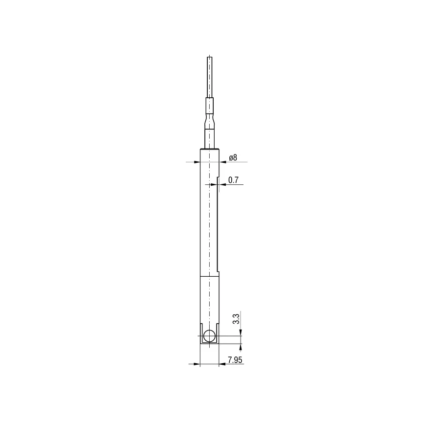 שרטוט יצרן רשמי עבור IFS2403/90-10 — היטל חזית ממודד נפרד. היצרן מציג שני היטלים ממודדים לדגם IFS2403/90-10; הם נשמרו בקבצים נפרדים, בלי לחתוך קווי מידה או ערכים. המידות במ״מ.