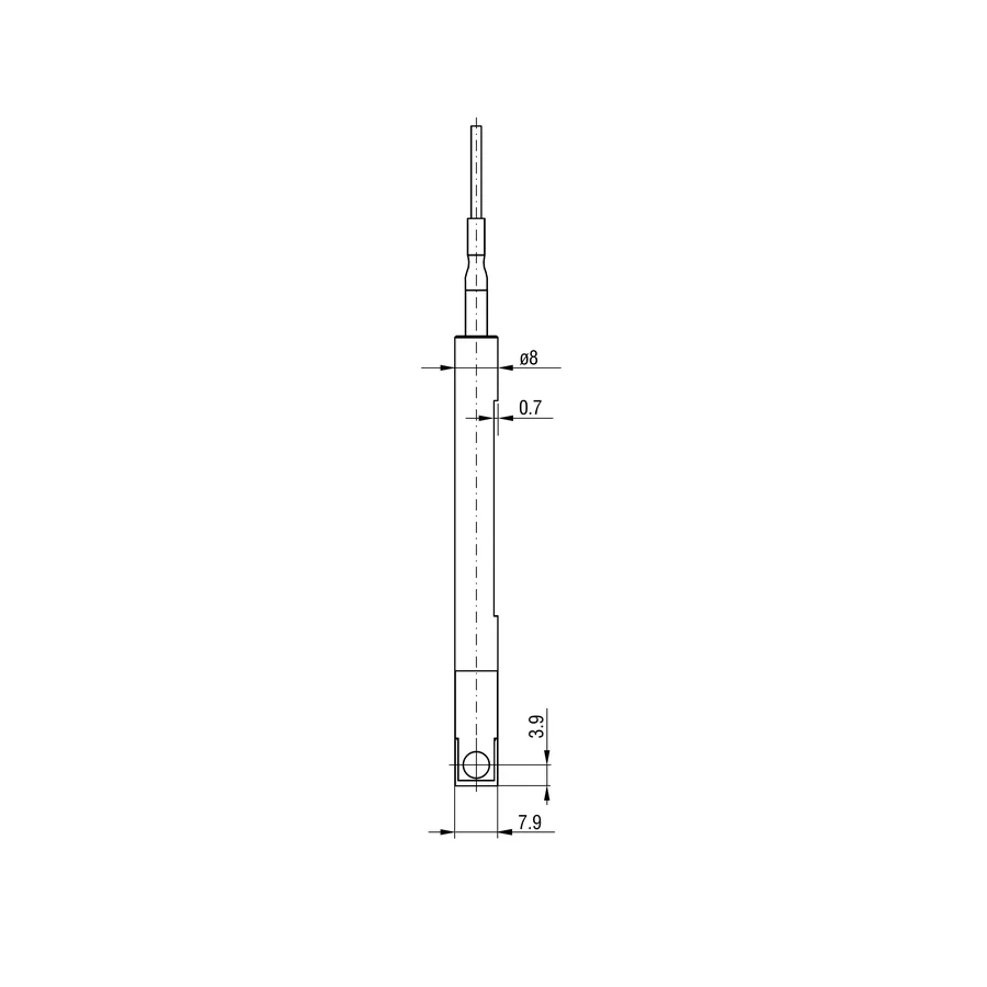 שרטוט יצרן רשמי עבור IFS2403/90-4 — היטל חזית ממודד נפרד. היצרן מציג שני היטלים ממודדים לדגם IFS2403/90-4; הם נשמרו בקבצים נפרדים, בלי לחתוך קווי מידה או ערכים. המידות במ״מ.
