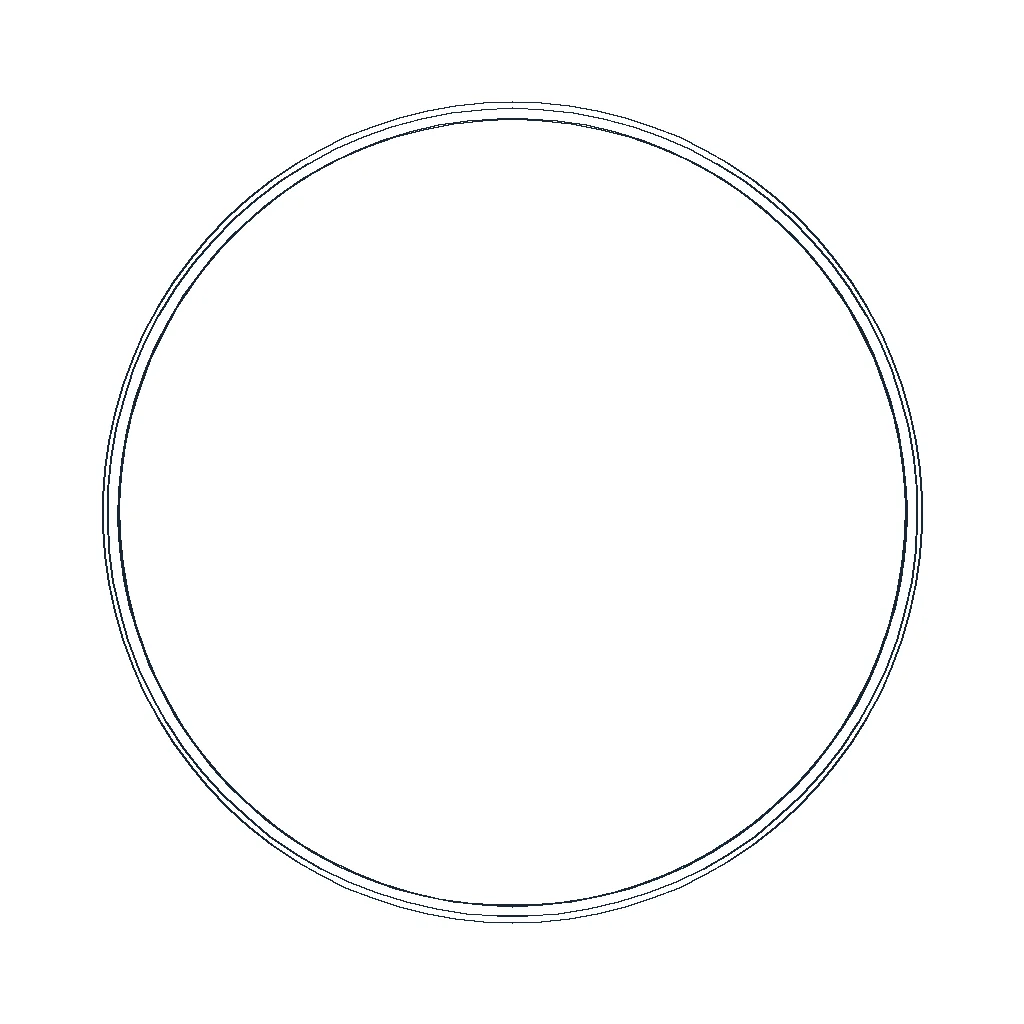 Orthographic end view rendered from the manufacturer's official CAD model for IFS2404-8. This CAD-derived view is not dimensioned; use the preceding official manufacturer drawing for dimensional values.