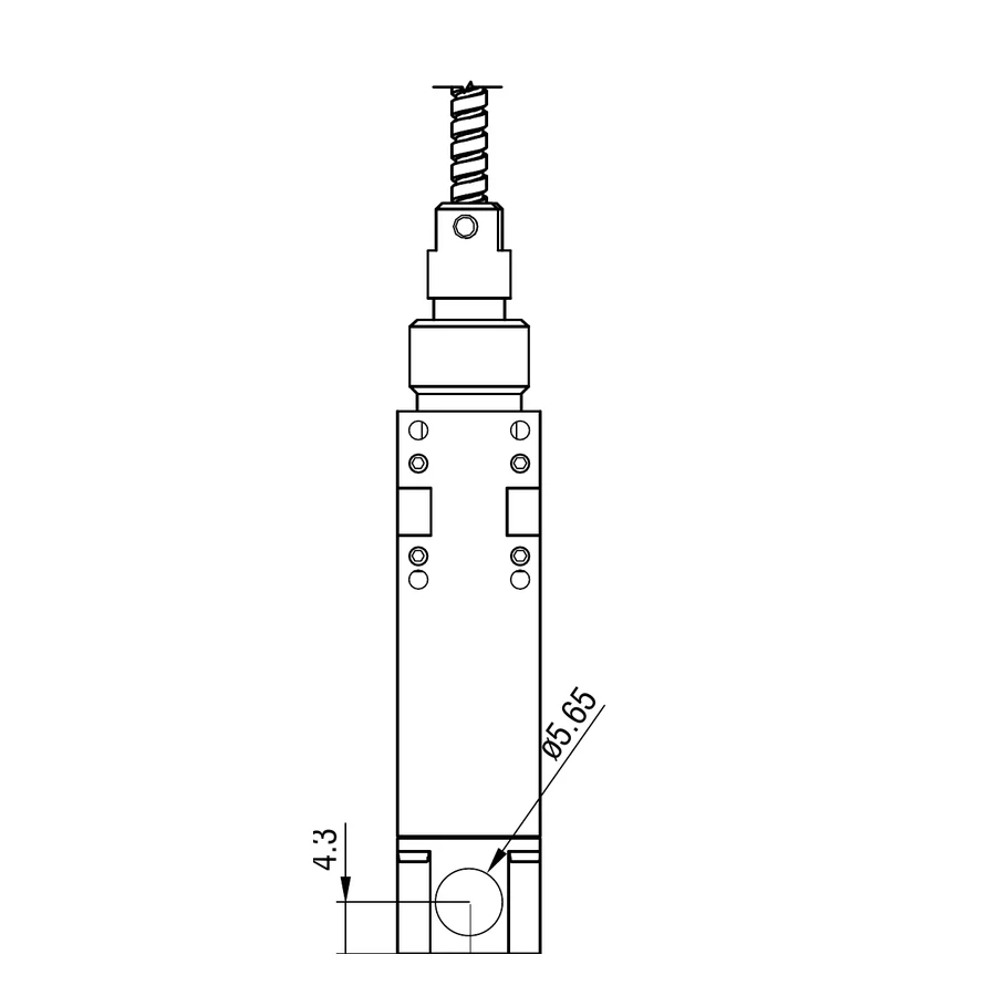 מבט 2 מתוך שרטוט המידות הרשמי לדגם IFS2407/90-2HT/VAC; נשמרו קווי המידה והמידות של המבט.
