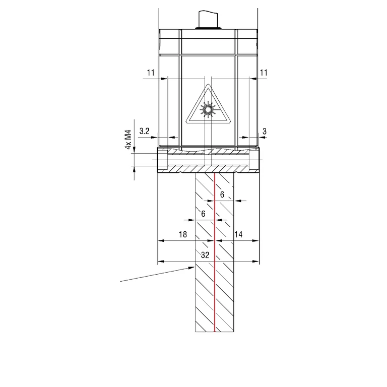 Manufacturer datasheet drawing — technical view 2