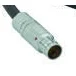 Separate close-up photograph of the physical sensor-side ODU connector from the manufacturer manual; native pixels, not enlarged