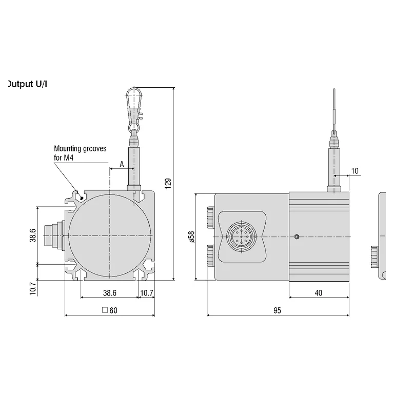 Manufacturer datasheet drawing — technical view 2
