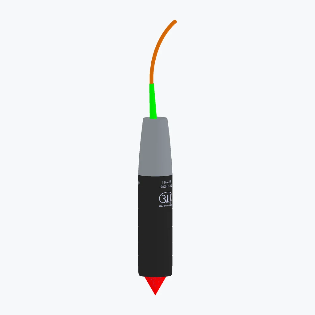 Supplemental 3D CAD rendering of IFS2404-1 from Micro-Epsilon's official STEP model; source colors are retained where defined. It is neither a photograph nor a dimensional drawing. Colors embedded in the official STEP model are retained; faces without source color remain neutral CAD gray, with no inferred colors added.