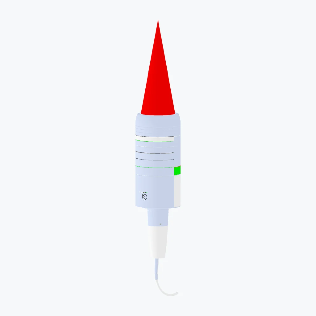 Supplemental 3D CAD rendering of IFS2405-30 from Micro-Epsilon's official STEP model; source colors are retained where defined. It is neither a photograph nor a dimensional drawing. Colors embedded in the official STEP model are retained; faces without source color remain neutral CAD gray, with no inferred colors added.