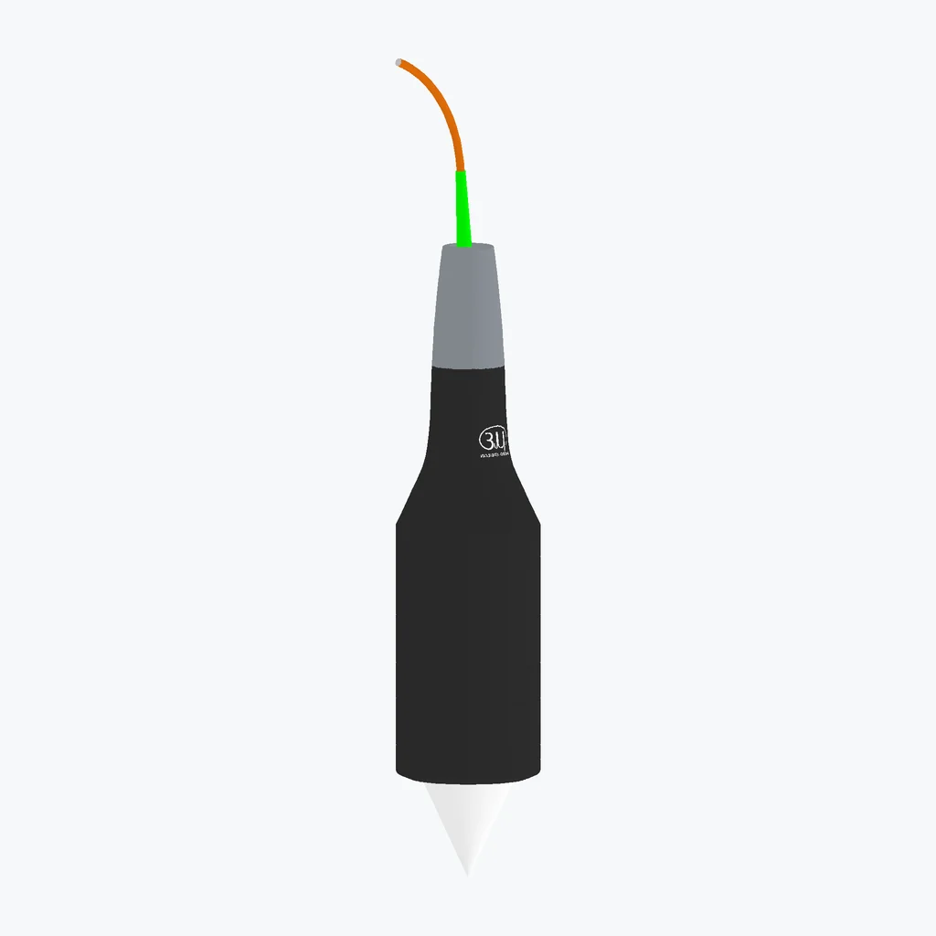 Supplemental 3D CAD rendering of IFS2407-6 from Micro-Epsilon's official STEP model; source colors are retained where defined. It is neither a photograph nor a dimensional drawing. Colors embedded in the official STEP model are retained; faces without source color remain neutral CAD gray, with no inferred colors added.